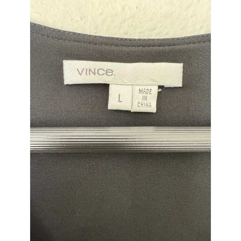 Vince Black Sleeveless Shift Dress Women's‎ Minimalist Size Large - Picture 4 of 5